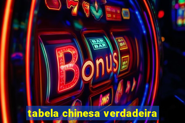 tabela chinesa verdadeira